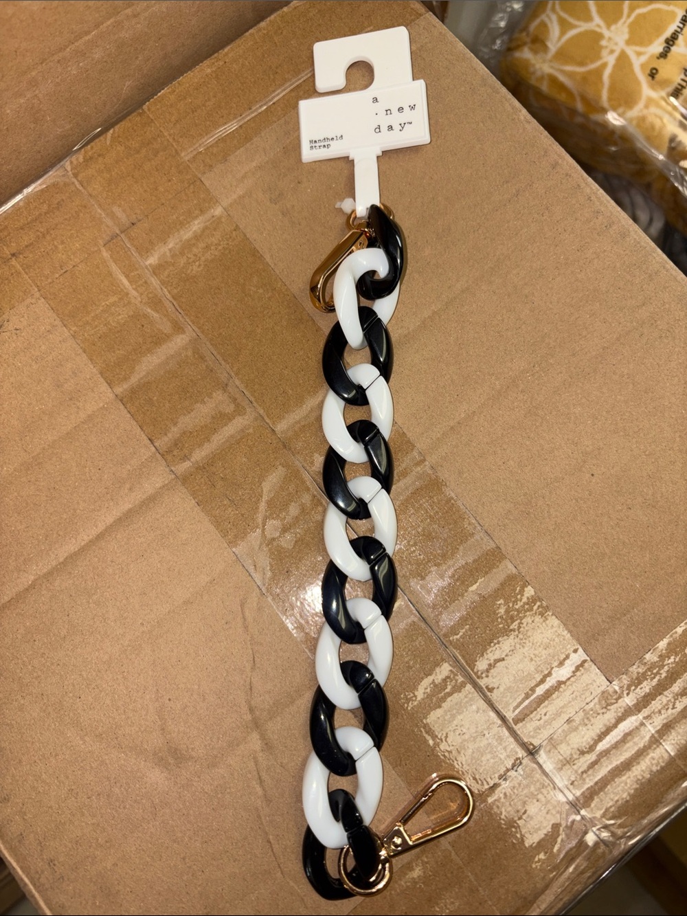 5/$10 a new day Black and White Chunky Handheld strap